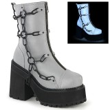 Harmaa Vegan 12 cm ASSAULT-66 lolita platform korkoiset nilkkurit naiset