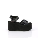 Hologrammi 6,5 cm DemoniaCult FUNN-10 emo lolita platform kiilakorkosandaalit