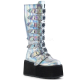 Hologrammi 9 cm DAMNED-318 platform saappaat naisten soljilla