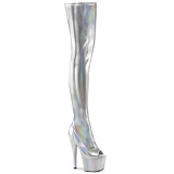 Hopea 18 cm ADORE-3011HWR Hologrammi platform overknee saappaat avokrkiset