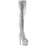 Hopea 18 cm BEJ-3011-7 Hologrammi platform overknee saappaat