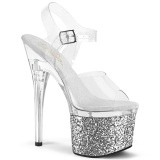 Hopea 18 cm ESTEEM-708LG Glitter platform korkeakorkoiset sandaalit