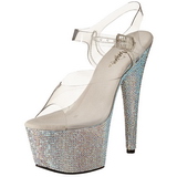 Hopea 18 cm Pleaser BEJEWELED-708DM Strassisomisteiset Platform Korkosandaalit