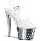 Hopea 18 cm Pleaser STARDUST-708 Korkosandaalit Kromi Platform