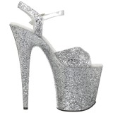 Hopea 20 cm FLAMINGO-810LG glitter platform korkokengt naisten