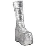 Hopea Glitter 18 cm STACK-301G demonia saappaat - unisex cyberpunk saappaat