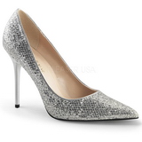 Hopea Kimalle 10 cm CLASSIQUE-20 suuret koot stilettos kengt