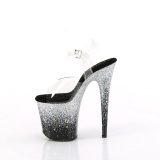 Hopeanvriset 20 cm FLAMINGO glitter platform sandaalit naisten