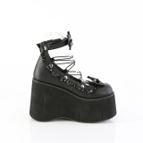 Keinonahka 11,5 cm KERA-18 gootti platform naisten kenki rusetilla