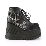 Keinonahka 12 cm STOMP-18 lolita nilkkurit wedges platform kiila