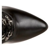 Keinonahka 13 cm SEDUCE-3024 Mustat ylipolvensaappaat miehille