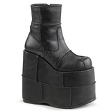 Keinonahka 18 cm STACK-201 Gootti Platform Nilkkasaappaat Miesten