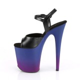 Keinonahka 20 cm FLAMINGO-809BP pleaser korkosandaalit platform