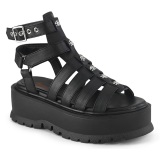 Keinonahka 5 cm SLACKER-18 emo gladiaattori korkosandaalit platform