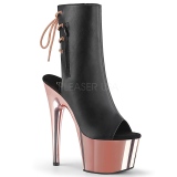 Keinonahka Kultaiset 18 cm Pleaser ADORE-1018 Kromi Platform Nilkkasaappaat