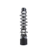 Kiilanilkkurit 14 cm S815 naisten platform saappaat soljet mustat PU