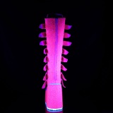 Kiilanilkkurit 14 cm S815 naisten platform saappaat soljet vaaleanpunaiset neon