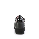 Kiiltonahka 11,5 cm SHAKER-27 vaihtoehtoinen kengät paksupohjaiset musta