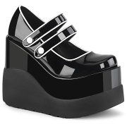 Kiiltonahka 13 cm VOID-37 vaihtoehtoinen kengät paksupohjaiset musta