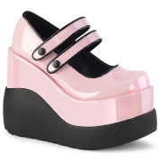 Kiiltonahka 13 cm VOID-37 vaihtoehtoinen kengät paksupohjaiset vaaleanpunaiset