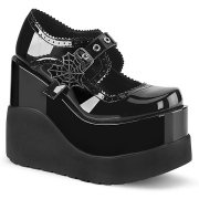 Kiiltonahka 13 cm VOID-38 vaihtoehtoinen kengät paksupohjaiset musta