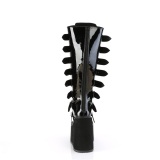 Kiiltonahka 14 cm demoniacult leveille pohkeille platform saappaat stretch