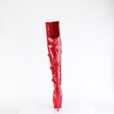 Kiiltonahka 15 cm DELIGHT-3018 pitkävartiset saappaat hihna punaiset