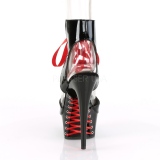 Kiiltonahka 15 cm DELIGHT-600-14FH pleaser korkosandaalit korsetti platform