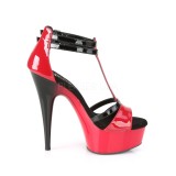 Kiiltonahka 15 cm DELIGHT-663 T-Strap pleaser korkokengt platform