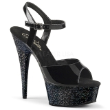 Kiiltonahka 15 cm Pleaser DELIGHT-609MG kimallus platform korkokengt naisten