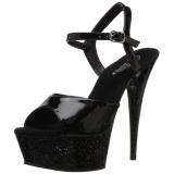 Kiiltonahka 15 cm Pleaser DELIGHT-609MG kimallus platform korkokengt naisten
