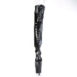 Kiiltonahka 18 cm ADORE-3017 pitkvartiset nauhalliset reisisaappaat avokrkiset