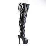Kiiltonahka 18 cm ADORE-3017 pitkvartiset nauhalliset reisisaappaat avokrkiset