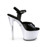 Kiiltonahka 18 cm ILLUMINATOR-709 strippari kengät tankotanssi sandaletit LED hehkulamppu