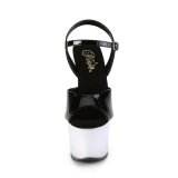 Kiiltonahka 18 cm ILLUMINATOR-709 strippari kengät tankotanssi sandaletit LED hehkulamppu