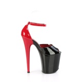 Kiiltonahka 20 cm FLAMINGO-868 mustat korkokengiss pleaser korokepohjakengt