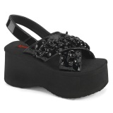 Kiiltonahka 6,5 cm DemoniaCult FUNN-12 lolita emo sandaalit platform