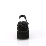 Kiiltonahka 6,5 cm DemoniaCult FUNN-12 lolita emo sandaalit platform