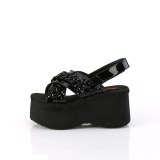 Kiiltonahka 6,5 cm DemoniaCult FUNN-12 lolita emo sandaalit platform