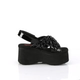 Kiiltonahka 6,5 cm DemoniaCult FUNN-12 lolita emo sandaalit platform