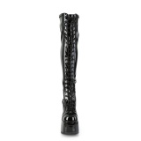 Kiiltonahka paksu korko 13 cm CAMEL-300 korkokengt chunky saappaat overknee