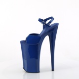 Kiiltonahka siniset 25,5 cm BEYOND-009 korkeakorkoiset kengt - todella korkeat korot