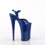 Kiiltonahka siniset 25,5 cm BEYOND-009 korkeakorkoiset kengt - todella korkeat korot