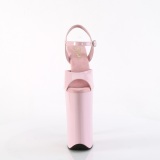 Kiiltonahka vaaleanpunaiset 25,5 cm BEYOND-009 korkeakorkoiset kengt - todella korkeat korot