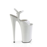 Kiiltonahka valkoiset 25,5 cm BEYOND-009 korkeakorkoiset kengt - todella korkeat korot
