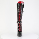 Kiiltonahkaiset 13,5 cm high heels pleaser korkosaappaat platform