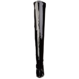 Kiiltonahkaiset 16 cm DAGGER-3000 piikkikorkoiset ylipolvensaappaat