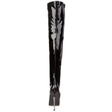 Kiiltonahkaiset 16 cm DAGGER-3000 piikkikorkoiset ylipolvensaappaat