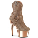 Kullanvriset strassi kivi 18 cm ADORE-1029CHRS western cowboy nilkkurit