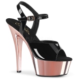 Kultaiset 15 cm Pleaser KISS-209 Kromi Platform Korkosandaalit